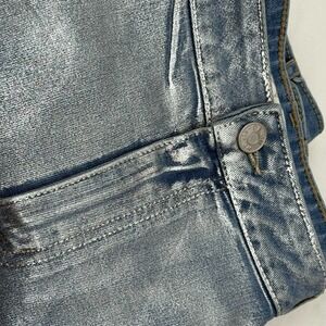 Cato Metallic Denim Skirt Womens 18 Western Casual Shiny Silver Club‎ Barbiecore